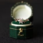 Floral Wedding Band For Women 18K 14K Gold S925 Silver Diamond Ring - Image 3