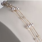 Mixed Color Star Pearl Sweater Necklace - Image 2