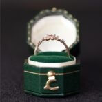 Floral Wedding Band For Women 18K 14K Gold S925 Silver Diamond Ring - Image 8