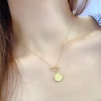 Gold Retro Round Brand Pure Jewelry Necklace - Image 4