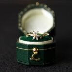 Floral Wedding Band For Women 18K 14K Gold S925 Silver Diamond Ring - Image 6