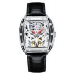 Automatic Mechanical Watch Hollow Flywheel Waterproof Luminous Square - Image 4
