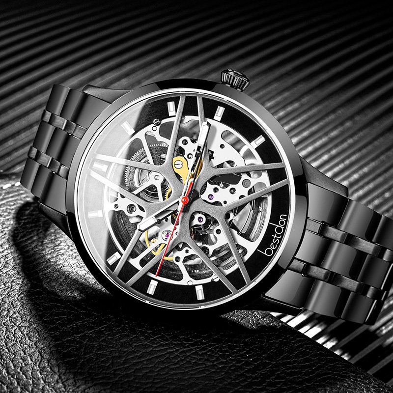 219838798620.jpg Automatic hollow waterproof male mechanical watch - Image 1