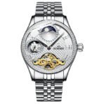 Men's Automatic Mechanical Skeleton Waterproof Stainless Steel Watch - Image 9