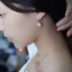 18K Gold Freshwater Pearl Earrings AU750 - Image 5