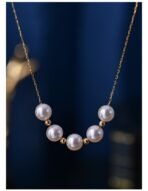 Sky Star 18K Gold Pearl Necklace - Image 5