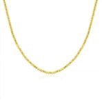 18K Gold Necklace Bungee Laser Bead Wave Bead Chain - Image 4