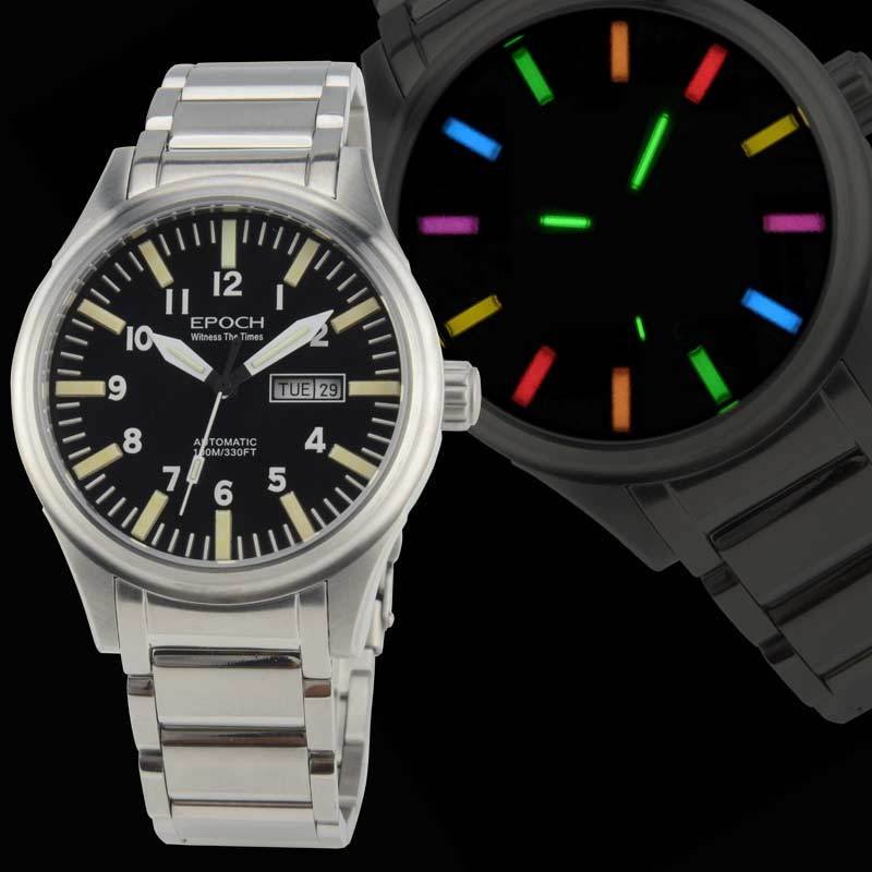 46bee68b-d236-49f3-ad7b-169ec7888988.jpg Men's Watch Rainbow Light Tube Automatic Mechanical Waterproof - Image 1