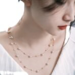 Mixed Color Star Pearl Sweater Necklace - Image 5