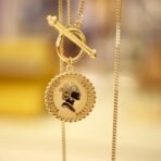 Gold Retro Round Brand Pure Jewelry Necklace - Image 5