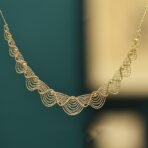 Women's Fashion 18k Gold Lace Necklace - Image 4
