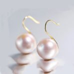 Bright Moonlight Freshwater Pearl Ear Hook - Image 4