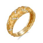 Women's Fashionable Simple Diamond Brushed Ring - Image 5