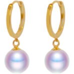18K Gold Freshwater Pearl Earrings AU750 - Image 2