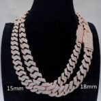 Moissanite Cuban Link Chain Necklaces S925 Silver - Image 3