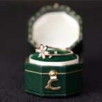 Floral Wedding Band For Women 18K 14K Gold S925 Silver Diamond Ring - Image 2