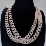 Moissanite Cuban Link Chain Necklaces S925 Silver