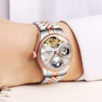 Men's Automatic Mechanical Skeleton Waterproof Stainless Steel Watch - Image 7