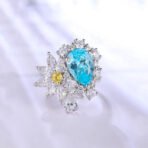 Cultivate Paraiba Women's Wedding Diamond Ring - Image 3