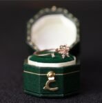 Floral Wedding Band For Women 18K 14K Gold S925 Silver Diamond Ring