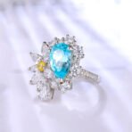 Cultivate Paraiba Women's Wedding Diamond Ring - Image 4